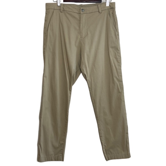 Lululemon Pants Mens 32 x 27 Beige Tan Commission Classic Swift Cotton Golf - Picture 1 of 15